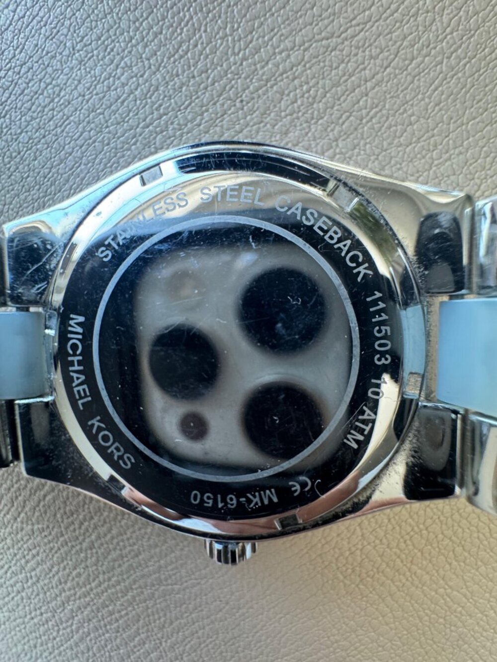 Michael Kors Silver & Light Blue Stainless Steel Watch MK-6150 - Picture 4 of 8
